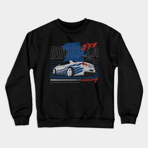 jdm white series Crewneck Sweatshirt by harv.merch